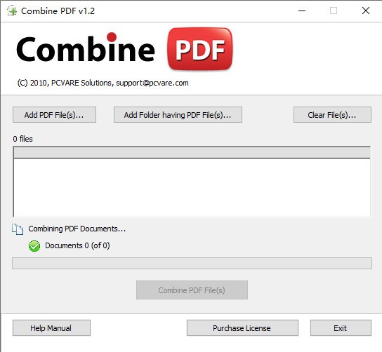 PCVARE Combine PDF(PDF合并器程序) v2.1.0.0免费版